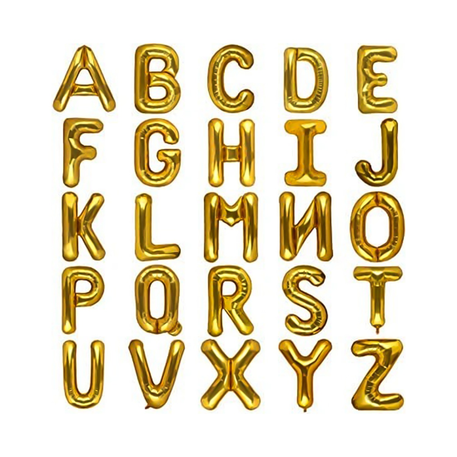 Gold Alphabet Balloon